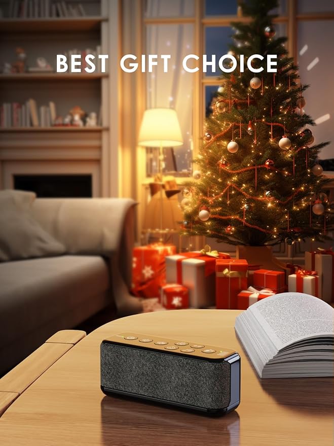 Portable White Noise Machine for Adults & Kids, 42 Soothing Sounds, Rechargeable Travel Sound Machine with Rain & Ocean Sounds, Auto-Off Timer & 8-Level Volume Control β Ideal for Sleep & Focus