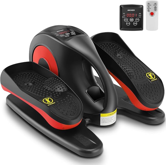 ANCHEER Under Desk Elliptical Machine, Electric Seated Pedal Exerciser as Seen on, Mini Elliptical Machines for Seniors, LCD Display Monitor, Portable Quiet Elliptical Machine, Leg Exerciser for Home