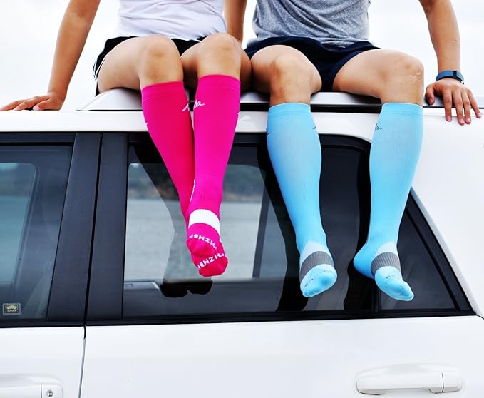 NEWZILL Medical Compression Socks for Women & Men Circulation 20-30 mmHg, Best Support for Running Athletic Cycling Nursing Travel Work and Fitness