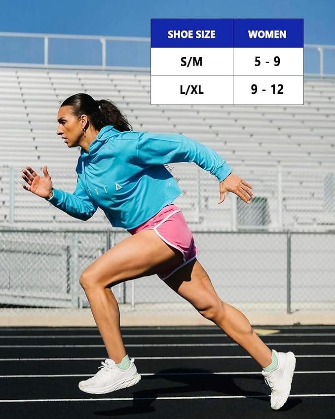 Cotton Ankle Compression Socks for Women 6 Pairs, Running Socks with Arch Support Plantar Fasciitis Athletic Sock