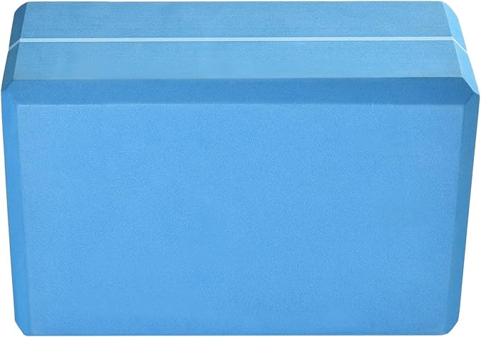 Hugger Mugger 4 in. Foam Yoga Block - Strong and Stable, Beveled Edges for Comfort, Most Favored Block Size, Helps with Alignment and Support in Many Poses