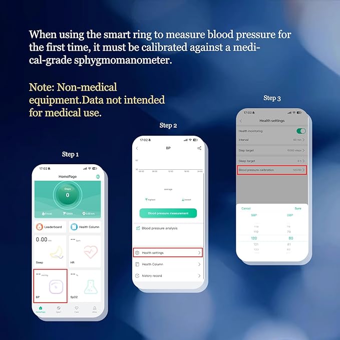 Smart Ring for Women & Men, Health Monitoring Ring with Heart Rate, Blood Oxygen,Blood Pressure, IP68 Waterproof Fitness Ring, Sleep Monitoring for iPhone and Android, No APP Fees (Silver, 6#)