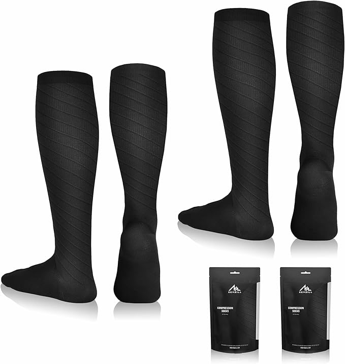 NEWZILL Medical Compression Socks for Women & Men Circulation 20-30 mmHg, Best Support for Running Athletic Cycling Nursing Travel Work and Fitness
