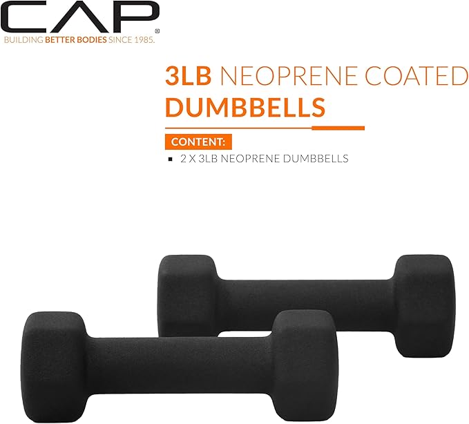 CAP Barbell Neoprene Dumbbell Weights Pairs & Sets | Multiple Colors