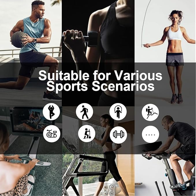 FITCENT Heart Rate Monitor Chest Strap with Fitness Tracker, ANT+ 5.3Khz Bluetooth Heart Rate Monitor Compatible with Polar Garmin DDP Yoga, HR Sensor with Sports Bracelet