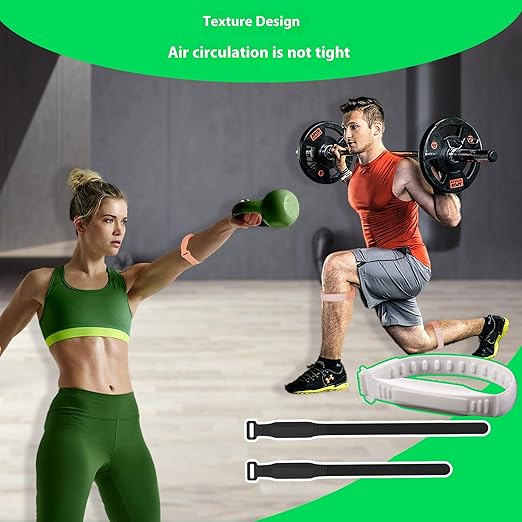 Sports Silicone Patellar Tendon Support Strap: Adjustable 2pcs Knee Brace or Pain Relief & Knee Band Stabilizer for Tendonitis Jumpers Running Sports Basketball Women (Green)