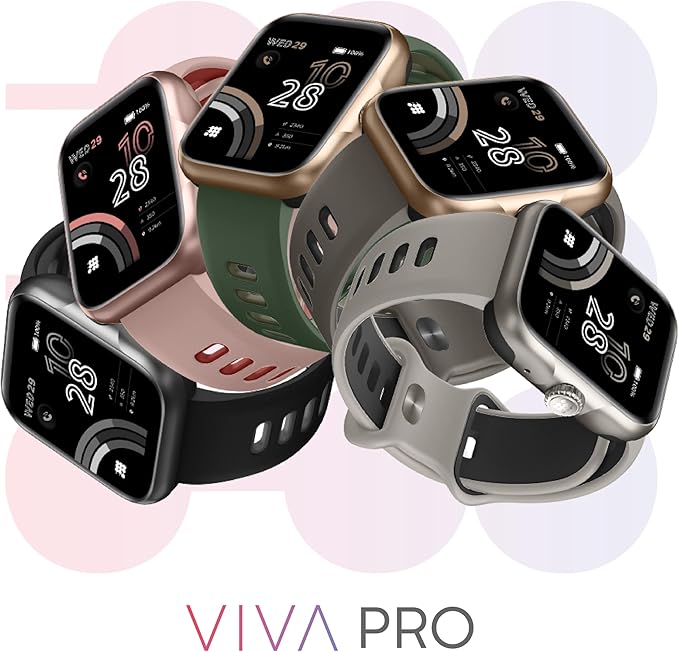 Cubitt Viva Pro Smartwatch/Fitness Tracker with 1.78" Touch AMOLED Screen, Bluetooth Calling, Built in GPS, 60+ Sports, Blood Oxygen, Heart Rate, Stress and Sleep Monitor, Waterproof, Step Counter