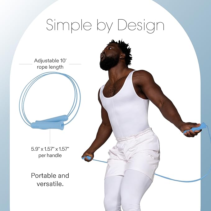 Bala Weighted Jump Rope for Women & Men - Adjustable & Replaceable Jumping Rope for Adults - Workout Jump Rope Ergonomically Designed for Cardio & HIIT - Skipping Rope with Silicone Handles