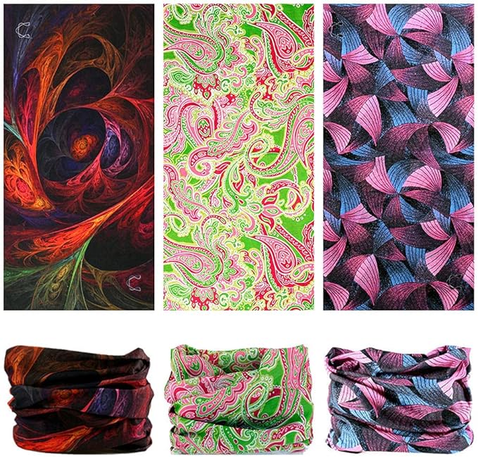 Neck Gaiter Headband Headwear Head Wrap Face Mask Magic Scarf Bandana for Men and Women