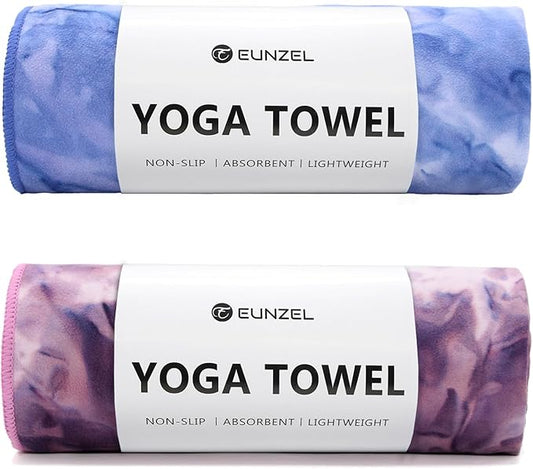 Eunzel Hot Yoga Towel Non-Slip Yoga Mat Towel Ultra-Absorbent Microfiber Towel for Hot Yoga, Pilates,Bikram and Workout 26.5"x 72"