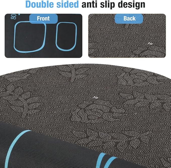 Exercise Equipment Mat for Ab Roller Wheel, Non-Slip Exercise Mat Extra Long Sound Insulation Knee Mat The Joints Protect For Abdominal Yoga Floor Workouts