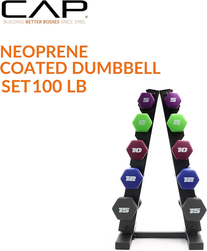 CAP Barbell Neoprene Dumbbell Weights Pairs & Sets | Multiple Colors