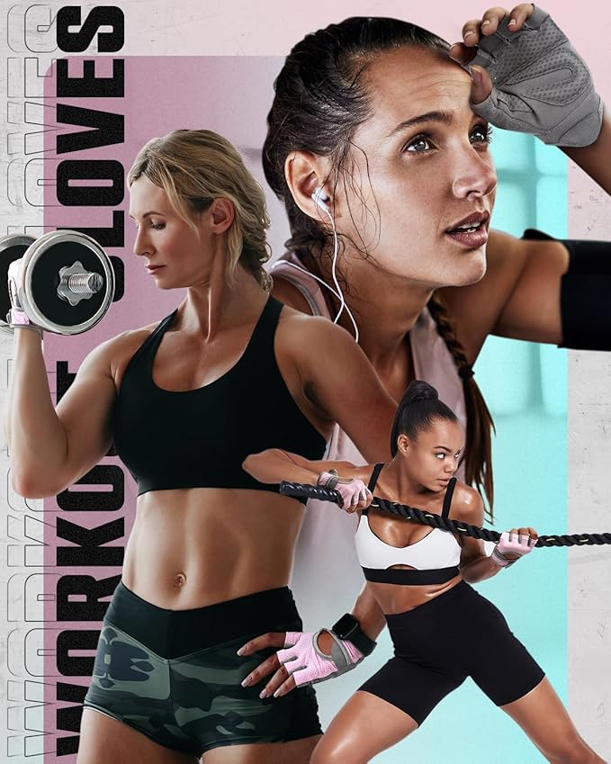 VINSGUIR Workout Gloves for Women and Men, Breathable Weight Lifting Gloves for Gym Exercise, Fitness, Training, and Cycling, with Excellent Grip and Cushion Pads