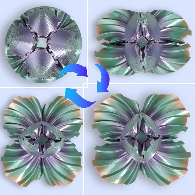 Gear Ball, 3D Printed Gear Ball, Gear Sphere Fidget Toy Stress Relief Toy for ADHD, Anxiety Relaxing Toy for Adults at Work/Study/Travel (MiniColor, TwistedLine)