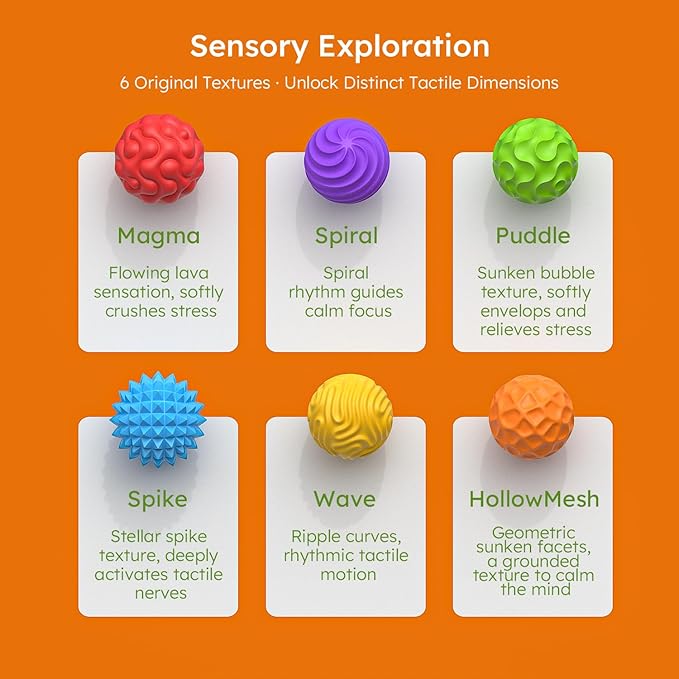 Magnetic Fidget Balls Fidget Toys Adults , 12Pack Large & Small Magnet Balls, Desk Fidgets with Textured, Silicone Stress Relief Sensory Toys for Teens with ADHD, Fun Magnets for Creative Gifts