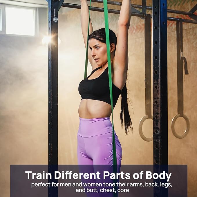 Resistance Bands, Pull Up Assist Bands - Workout Bands, Eexercise Bands, Long Resistance Bands Set for Working Out, Fitness, Training, Physical Therapy for Men Women