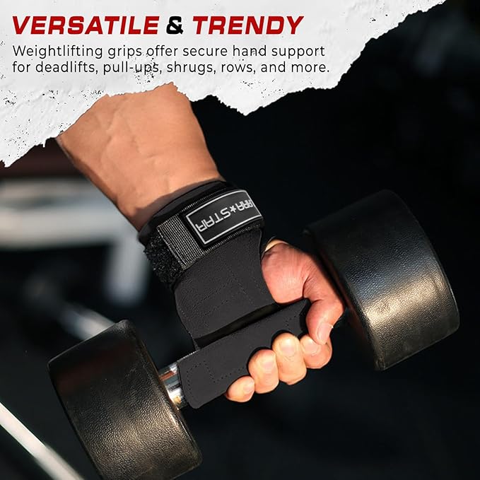 LARA STAR Weight Lifting Wrist Straps for Maximum Grip Support,Lifting Strap for Weightlifting, Gym Grips Hook for Deadlifts, Powerlifting, Heavy Shrug Women/Men