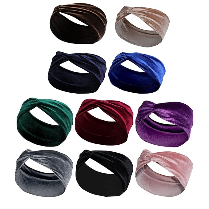 ELANE Boho Headbands for Women, Elastic Hair Bands With Non-Slip Design