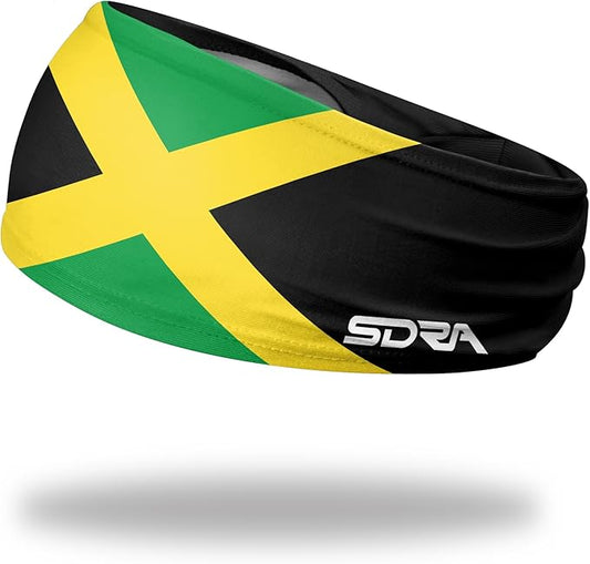 Suddora Country Flag Headbands, Wide National Flag Headbands for Sports Events, Non-Slip Fabric Sweatbands for Soccer, Tennis, Workout, Costume