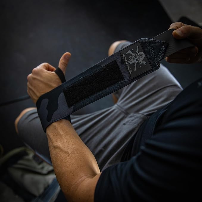 Iron Infidel Wrist Wraps for Weightlifting - 18" and 24" Heavy Duty Support for Working Out, Gym Accessories for Men - Use for Lifting, Crossfit, Fitness, Exercise, Bench Press, Powerlifting