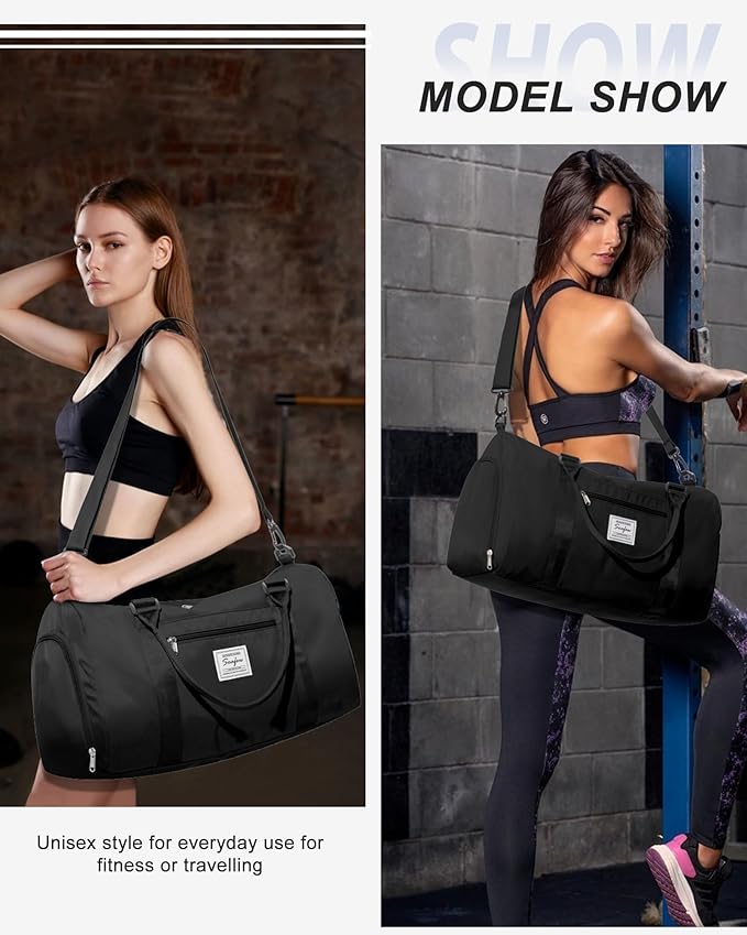 Gym Bag Womens,Travel Duffel Carry on Bag Sport Tote Bag Weekend Overnight Bag