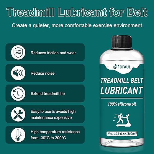 500ml Treadmill Oil Belt Lubricant, Silicone Treadmill Lubricant for Belt High Temperature Resistance, Reduces Friction, Noise & Wear, Suitable for Various Treadmills Models