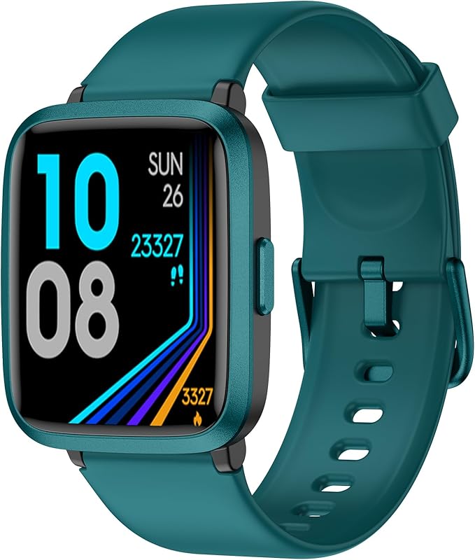 Fitness Tracker, Fitness Watch with Blood Oxygen, Blood Pressure & Heart Rate Monitor, Steps Calories Counter, Sleep Monitor, Pedometer 50 Meters Waterproof, Smart Watch for Android iPhones