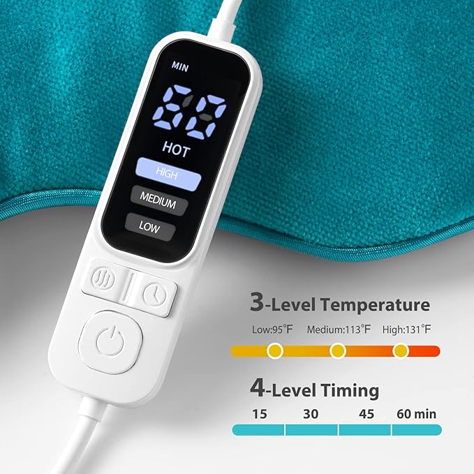 Ezona Heated Eye Mask, Warm Eye Compress Mask, USB Electric Eye Heating Pad with Temperature & Timer Control, Dry Eye Mask for Dry Eyes Blepharitis Sinus Migraine Stye MGD Puffiness Blue