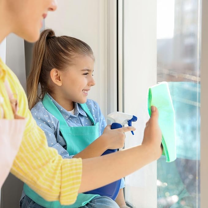 10 Pack Extra Large Original German Shammy Cloths Chamois Towels Super Absorbent for Pets, Parenting Tool Cleaning for Home and Commercial Use Wholesale Bulk (Green)