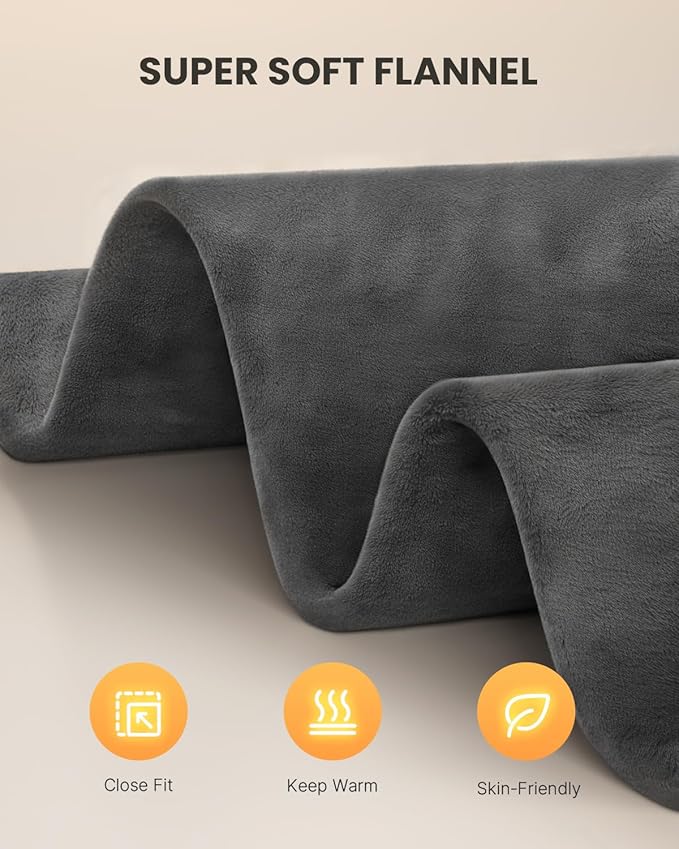 iDOO Heating Pad for Back Pain Relief, Large Weighted Electric Heat Pad for Neck Shoulders, Christmas Birthday Gifts for Women Men Elderly, FSA Eligible Items only List, 24"x33", ETL Certified, Gray