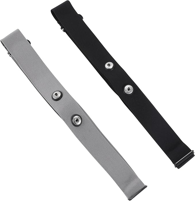 Compatible with Polar H10 H9 H7 H1 Wahoo Tickr Garmin HRM Heart Rate Monitor Chest Strap,Black&Gray