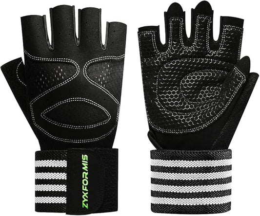 Workout Gloves for Men and Women, Breathable Lightweight Weight Lifting Gloves with Wrist Wrap Support, Excellent Grip Full Palm Protection for Weightlifting Fitness Training Climbing Gym