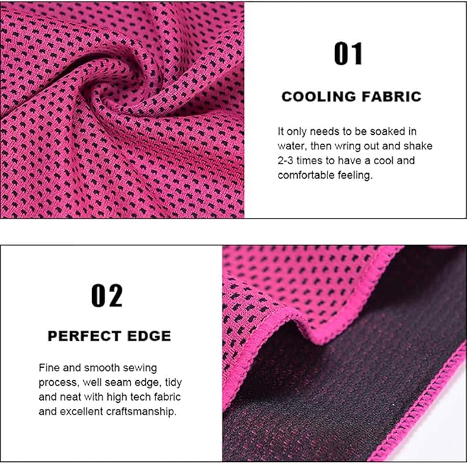 Peicees 20Pcs 40x12'' Microfiber Neck Cooling Towels Sports Sweat Towels Headband for Travel Beach Swimming Camping Climbing Gym Yoga Workout Backpacking, Quick Dry Super Absorbent Compact Lightweight