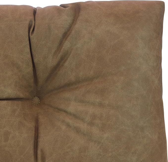 Klear Vu The Gripper Omega Non-Slip Tufted Bench Cushion for Indoor Furniture, Entryway Storage, Bay Window, Corner Nook or Piano Seat, 30 Inches, Brown