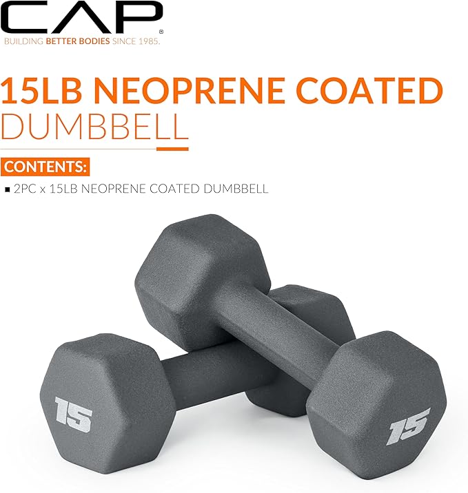 CAP Barbell Neoprene Dumbbell Weights Pairs & Sets | Multiple Colors