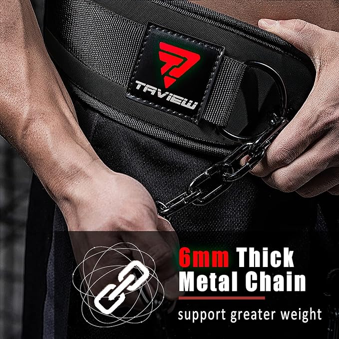 Heavy Duty Dip Belt With Chain - Weighted Pull Up Belt for Workout