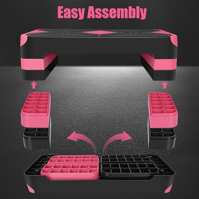 Adjustabl Aerobic Stepper Fitness Step Platform Health Workout for Sports Training