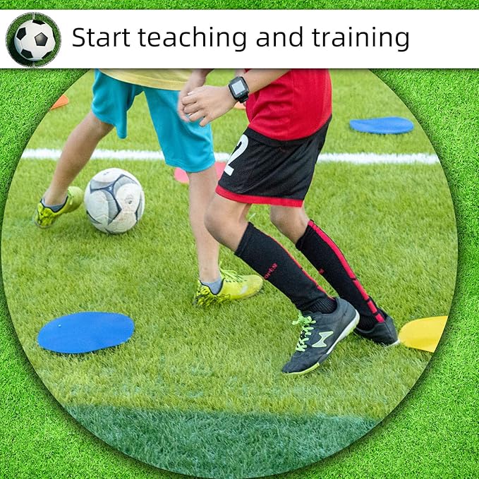 Spot Markers 18 Pcs 9 Inch 10 Inch Non Slip Rubber Agility Markers for Football, Basketball Training Markers,School Activities, Exercise Drills