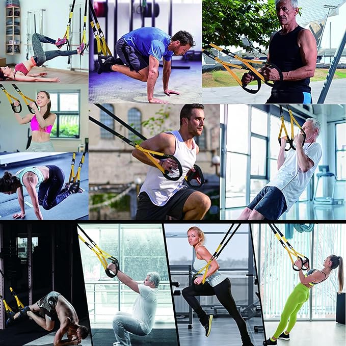 Home Resistance Training Kit for Home Gym - Resistance Bands Set with Handles, Door Anchor, Wall Mount, Guide for Full-Body Work.