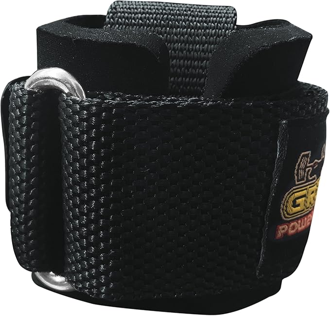 Heavy Duty Lifting Straps Neoprene Padded 1 Pair Wrist Wraps & Rubbery Grip Support Straps with Cotton Coated Rubber on One Side