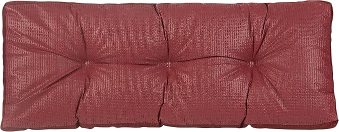 Klear Vu The Gripper Omega Non-Slip Tufted Bench Cushion for Indoor Furniture, Entryway Storage, Bay Window, Corner Nook or Piano Seat, 43 Inches, 09 Flame