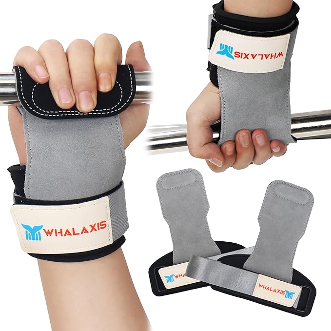 Weight Lifting Straps:3-ply Genuine Cowhide,Thickened SBR Pads, Anti-Snap Design ,Wrist Straps for Deadlifts,Weightlifting,Rows and Pull-Ups, Grip Straps Provide Ultimate Wrist Protection & Grip Booster