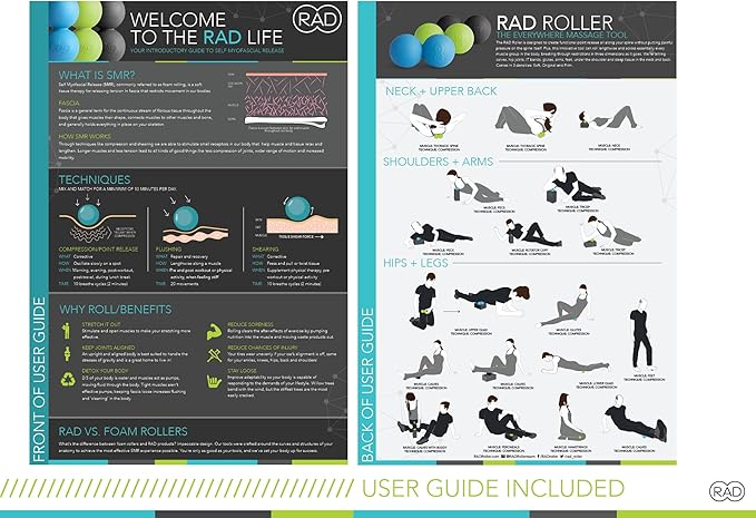 RAD Stiff Peanut Massage Ball – High Density Yoga Deep Tissue Roller Ball – Myofascial Release for Back, Neck, Feet, Psoas & Spine – Suboccipital & Thoracic Trigger Point Therapy