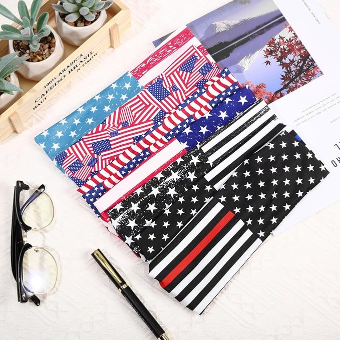 18 Pcs Sports Sweatbands for Men Women Camo Headbands Workout Non Slip Headbands Breathable Head Band Fitness Stretchy Unisex Hairband for Yoga Running Cycling Ball