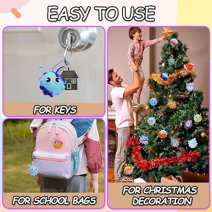 9 Pack Pop Toy Party Favors for Birthday, Pop Fidget Toys Bulk 3D Stress Ball, Prize box Sensory Toys Bulk Squeeze Toys, Easter Basket Stuffers, Classroom Prizes Stocking Stuffers for Adults Toddler