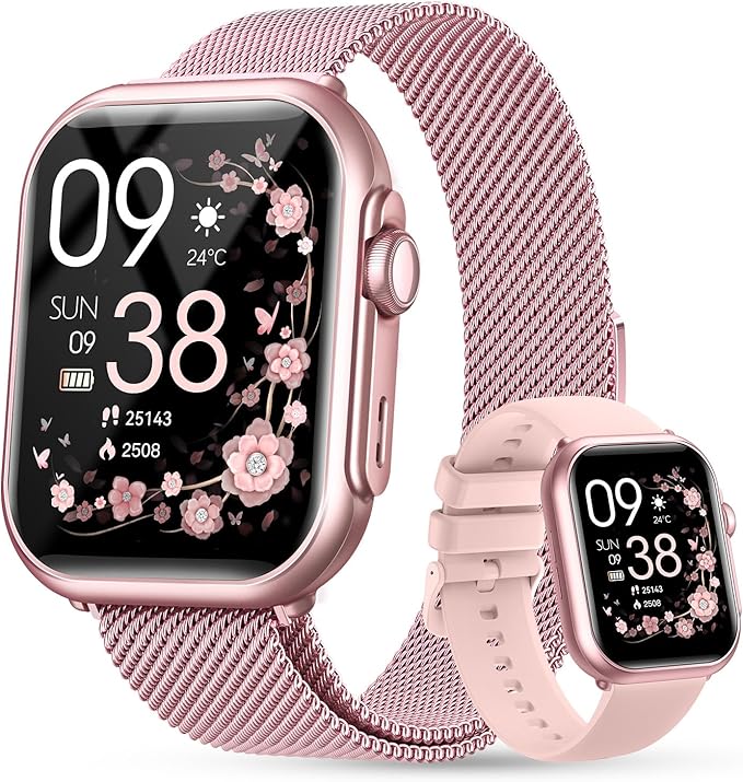 Smart Watch for Women Men Fitness: 1.85" Smart Watch with 30 Days+ Battery Life Make/Recive Call Heart Rate SpO2 Sleep Monitor 120+ Sport IP68 Waterproof Fitness Tracker Watch for iPhone Android