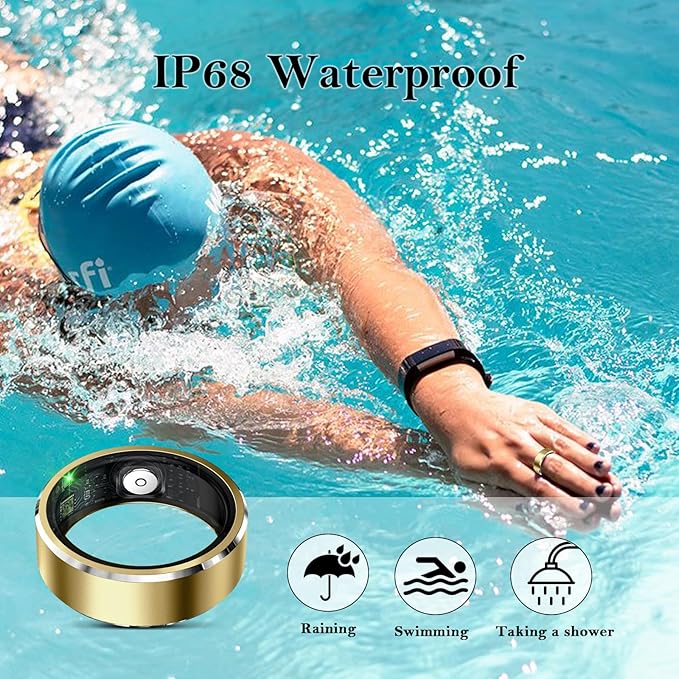 Smart Ring for Women Men-Wearable Fitness Tracker with Sleep Tracking Heart Rate Healthy Monitor Ring Activity Monitoring Steps Calories