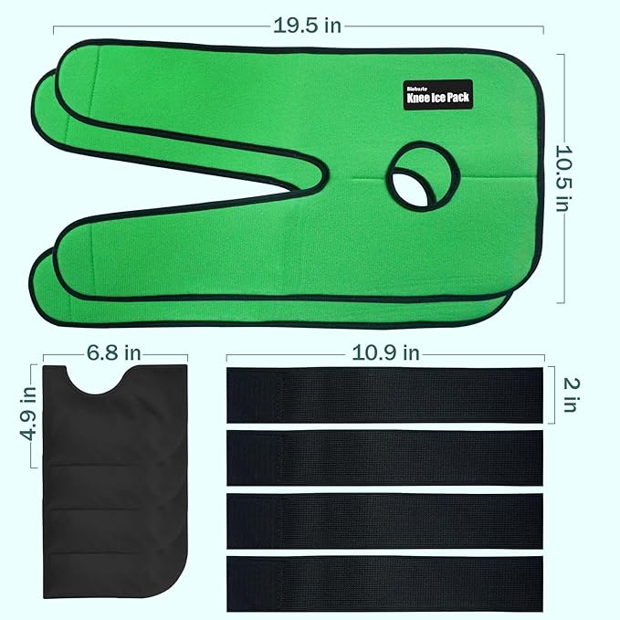 2 Packs Ice Pack for Knee Reusable, Gel Hot Cold Pack for Knee Replacement Surgery, Pain Relief Ice Packs Wraps for Swelling, Sports Injury, Bursitis, Arthritis,Bruises & Sprains Joint Pain