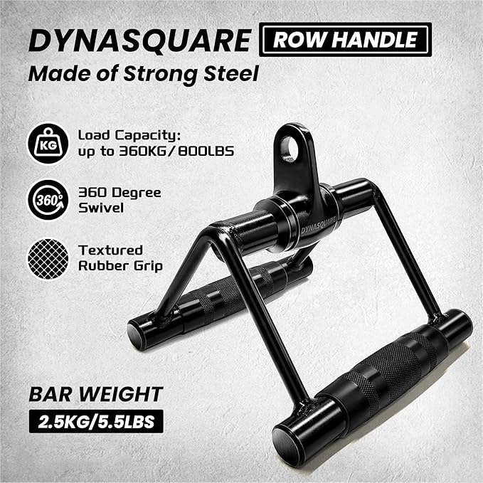Cable Attachments for Home Gym, Made of Heavy Duty Solid Steel, LAT Pulldown Attachment, Weight Machine Accessories, Straight Pull Down Bar, Tricep Rope, Exercise & Double D Handle