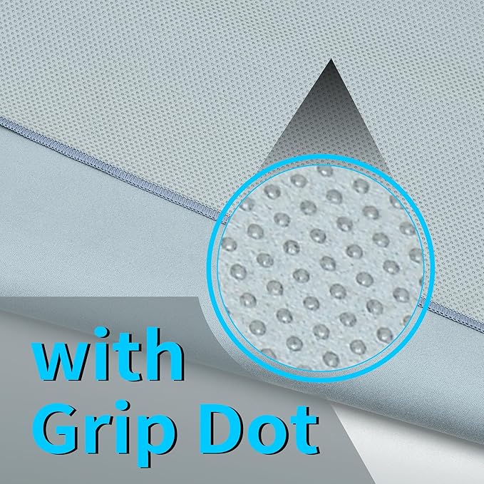 MOONSMILE 2 Pack Hot Yoga Mat Towels with Grip Dot,Yoga Mat Towels for Hot Yoga Non Slip,Soft Suede Microfiber Cover,Absorbent Pilates Exercise Accessories